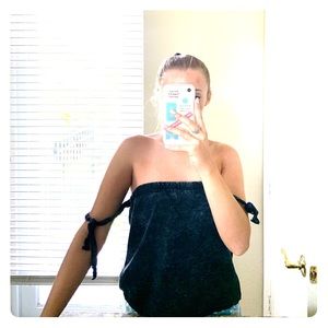 Cutest “acid-washed” strapless shirt